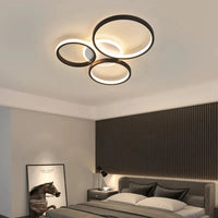 NEO Gleam - Lustre Moderne pour Plafond - Lumières de Salon et de Chambre - Noir/Or - LED - AC85-265V | Marco Lucetti