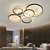 NEO Gleam - Lustre Moderne pour Plafond - Lumières de Salon et de Chambre - Noir/Or - LED - AC85-265V | Marco Lucetti