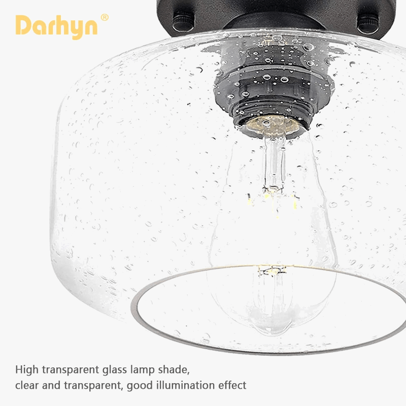 Nodic Simple verre plafonnier - Lustre clair en verre transparent pour chambre, salon, salle à manger ou couloir | Marco Lucetti