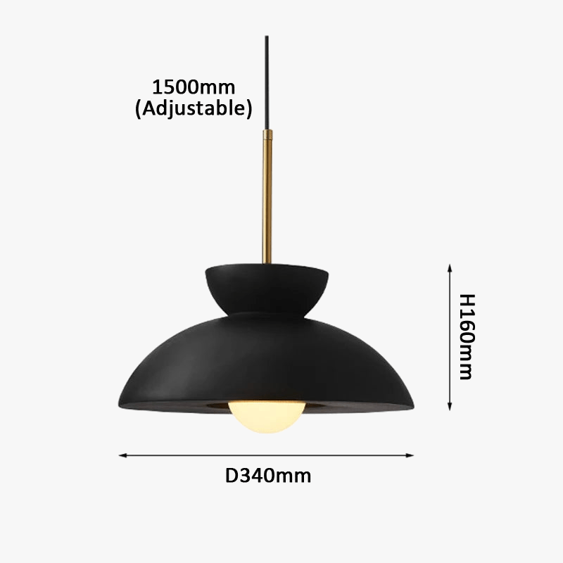 Nordic Bowl-Shaped Cream Style Modern Suspension LED Chandelier for Wabi Sabi Restaurant Decor | Marco Lucetti