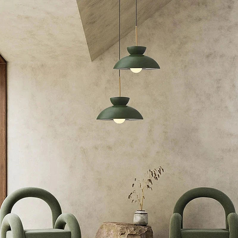 Nordic Bowl-Shaped Cream Style Modern Suspension LED Chandelier for Wabi Sabi Restaurant Decor | Marco Lucetti