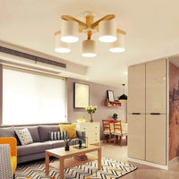 Nordic Hotel™ - Lustre de plafond  en bois massif pour un éclairage moderne de restaurant, chambre et salon | Marco Lucetti