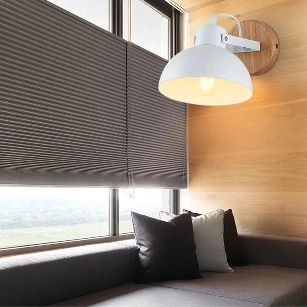 Nordic Industrial Wall Light: Retro Wooden Wall Lamp with E27 LED for Interior Bedroom Bathroom Balcony Bar Aisle Lighting | Marco Lucetti