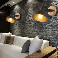 Nordic Industrial Wall Light: Retro Wooden Wall Lamp with E27 LED for Interior Bedroom Bathroom Balcony Bar Aisle Lighting | Marco Lucetti