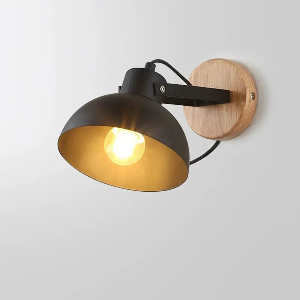 Nordic Industrial Wall Light: Retro Wooden Wall Lamp with E27 LED for Interior Bedroom Bathroom Balcony Bar Aisle Lighting | Marco Lucetti