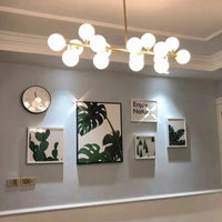 Nordic LED Lustre Boule de Verre Or Noir - Suspension Luminaire Nordique - Restaurant Cuisine Salon - Décoration Maison - Luminaires LED | Marco Lucetti