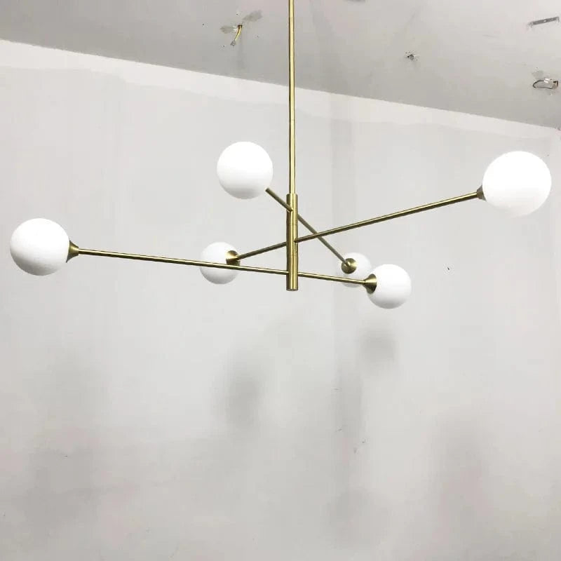Nordic Luxe : Lustre en Verre et Laiton pour Déco Intérieur - Suspension Élégante  | Marco Lucetti