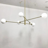 Nordic Luxe : Lustre en Verre et Laiton pour Déco Intérieur - Suspension Élégante  | Marco Lucetti