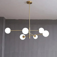 Nordic Luxe : Lustre en Verre et Laiton pour Déco Intérieur - Suspension Élégante  | Marco Lucetti