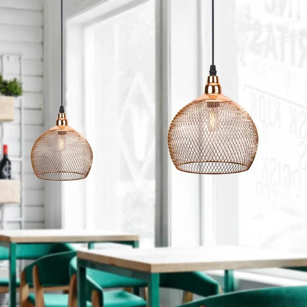 Nordic Restaurant & Bar - Éclairage Salon Passerelle Rétro Or Rose Cage à Oiseaux Luminaire Créatif Moderne Lustre Simple | Marco Lucetti