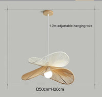 Nordic Wabi Sabi - Suspension LED Lumière pour Salon et Chambre en Rotin - Lustre Loft Luminaire | Marco Lucetti Double couche 50 / Lumière blanche