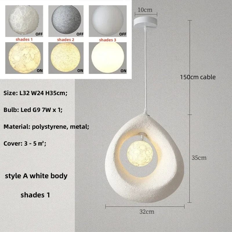 NordicDesign - Suspension Led pour salle à manger Wabi Sabi | Marco Lucetti Blanc A teinte 1 / Lumière chaude 3000K