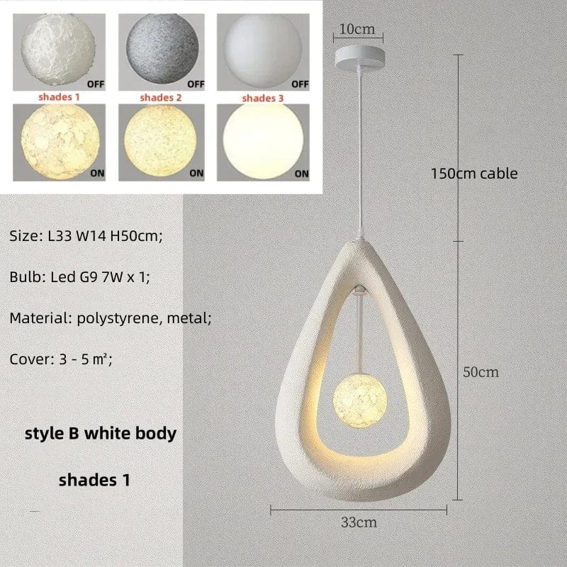 NordicDesign - Suspension Led pour salle à manger Wabi Sabi | Marco Lucetti Blanc B teinte 1 / Lumière chaude 3000K