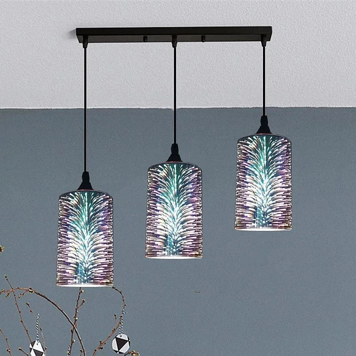 NordicLights™ - Suspension LED 3D Colorée en Verre pour Salon, Salle à Manger et Cuisine | Marco Lucetti