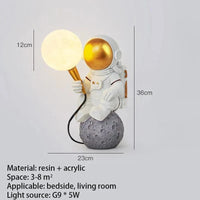 Nordique - Éclairage LED de style astronaute lunaire pour une décoration tendance à la maison | Marco Lucetti C3 / 3 couleurs claires / Etats-Ais