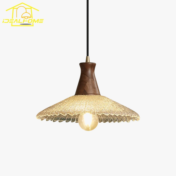 Nordique In - Suspension de lumière chaude LED  en cuivre et verre
