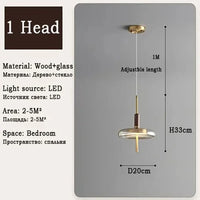 Nordique Loft : Suspension LED en verre pour une décoration moderne de la maison | Marco Lucetti 1 tête