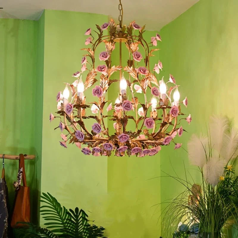 Nordique Lumière De Luxe E14 LED Lustre Rose Cuivre En Céramique - Collection Prestige | Marco Lucetti