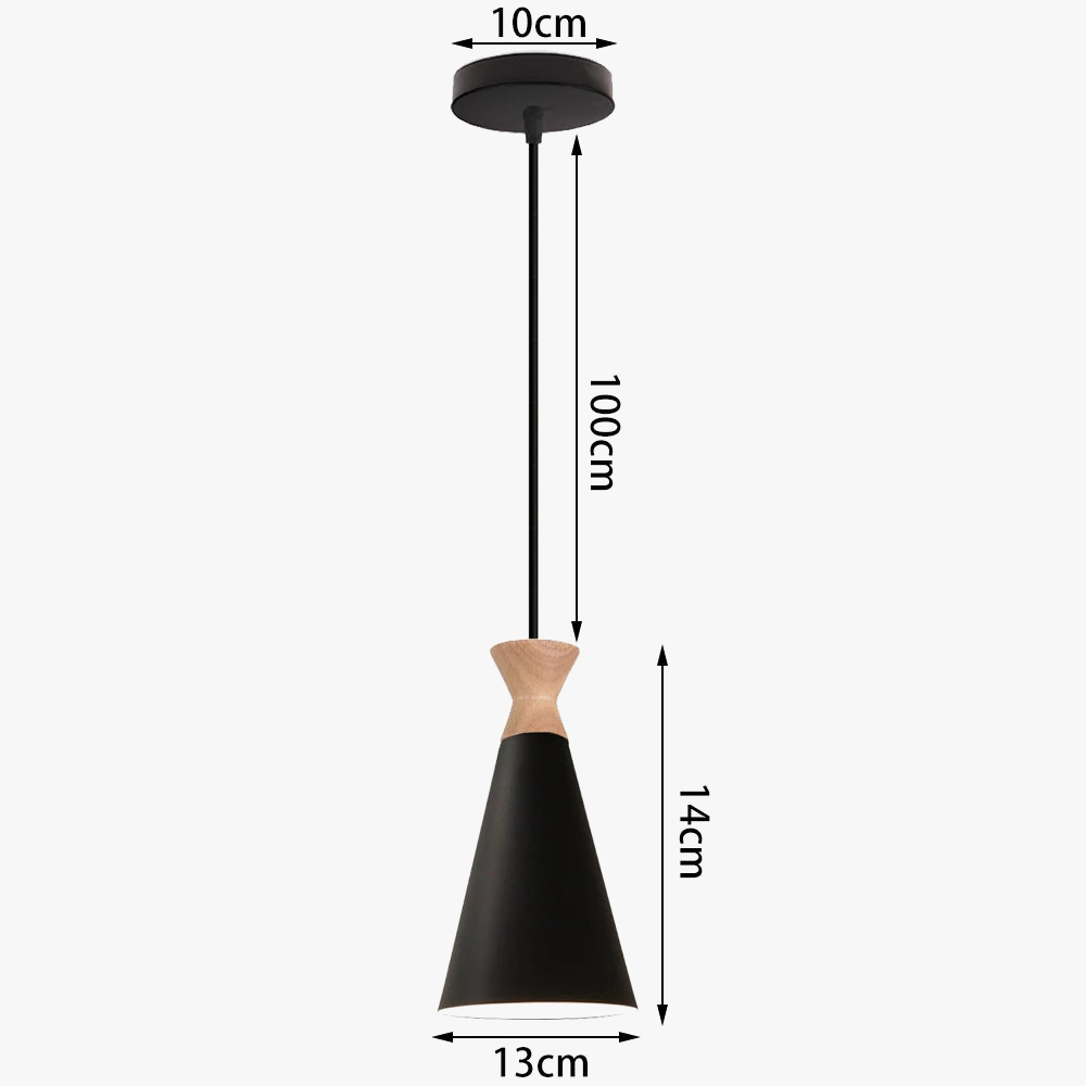 Suspension intérieure LED  Nordique Moderne en Bois - Luminaire Design pour Maison, Cuisine, Chambre et Salon