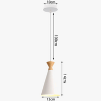 Suspension intérieure LED  Nordique Moderne en Bois - Luminaire Design pour Maison, Cuisine, Chambre et Salon