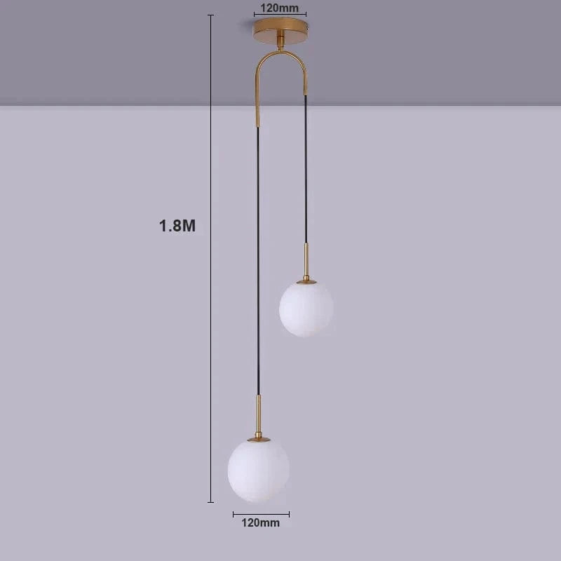 Nordique - PENDENTIF LED Lumières pour Chambre Chevet & Bar - Design Créatif Bar Décoratif | Marco Lucetti Or / Avec ampoule (3000k)