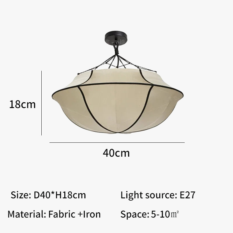 Lustre Nordique Rétro en Tissu Français Médiéval - Suspension Lumineuse pour Salon, Chambre ou Salle à Manger