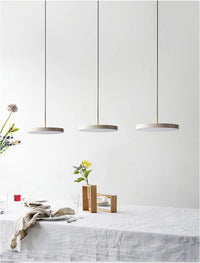 Suspension Led Nordique pour Îlot de Cuisine en Métal - Modèle Moderne Noir, Blanc et Bleu