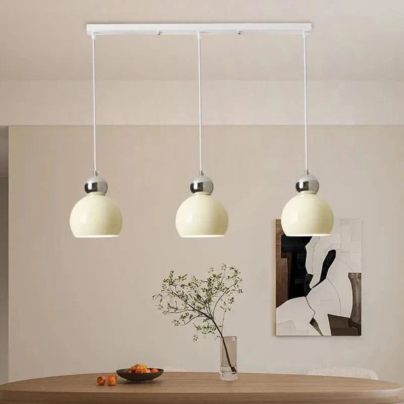 Nordique - Suspension Plafonnier LED Crème Vent Gourde - Lampe de Salon et Chambre - Éclairage Moderne et Élégant | Marco Lucetti