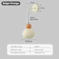 Nordique - Suspension Plafonnier LED Crème Vent Gourde - Lampe de Salon et Chambre - Éclairage Moderne et Élégant | Marco Lucetti Beige Orange B / Blanc froid