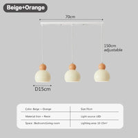 Nordique - Suspension Plafonnier LED Crème Vent Gourde - Lampe de Salon et Chambre - Éclairage Moderne et Élégant | Marco Lucetti Beige Orange C / Blanc froid