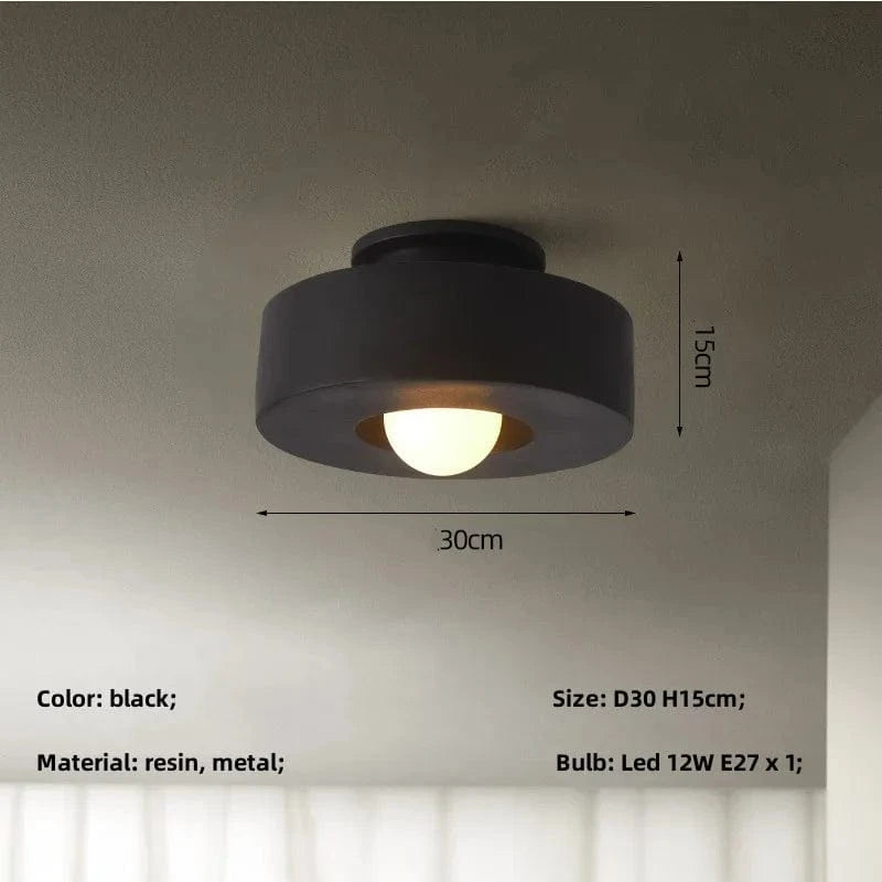 Nordique Wabi Sabi - Couloir Led - Plafonniers de chambre  - Lustre Led moderne - Décor à la maison - Luminaires plafonniers | Marco Lucetti Couleur noire / 3 lumières interchangeables