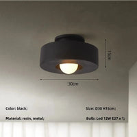 Nordique Wabi Sabi - Couloir Led - Plafonniers de chambre  - Lustre Led moderne - Décor à la maison - Luminaires plafonniers | Marco Lucetti Couleur noire / 3 lumières interchangeables