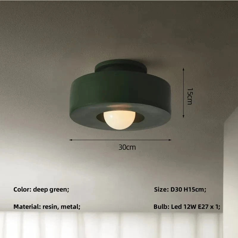 Nordique Wabi Sabi - Couloir Led - Plafonniers de chambre  - Lustre Led moderne - Décor à la maison - Luminaires plafonniers | Marco Lucetti Vert profond / 3 lumières modifiables