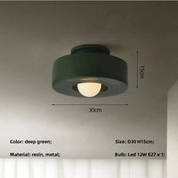 Nordique Wabi Sabi - Couloir Led - Plafonniers de chambre  - Lustre Led moderne - Décor à la maison - Luminaires plafonniers | Marco Lucetti Vert profond / 3 lumières modifiables