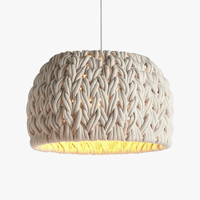 Nordique Wabi Sabi - Suspension Luminaire Tricoté en Corde - Lustre LED  | Marco Lucetti