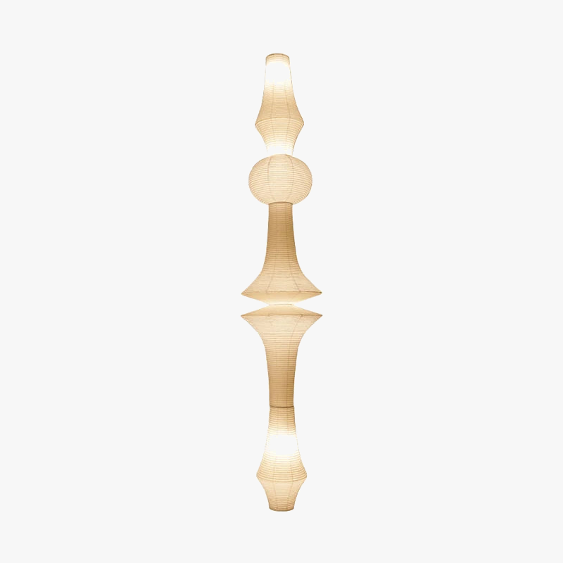 Lustre Nordique Wabi Sabi Vent Papier de Riz Suspension LED Lumières