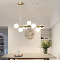 NORLA Nordique Moderne Suspension LED Or Lumière Boule de Verre - Luminaire Design | Marco Lucetti