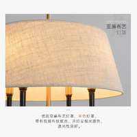 Lustre circulaire en tissu brun clair de style chinois pour une décoration élégante