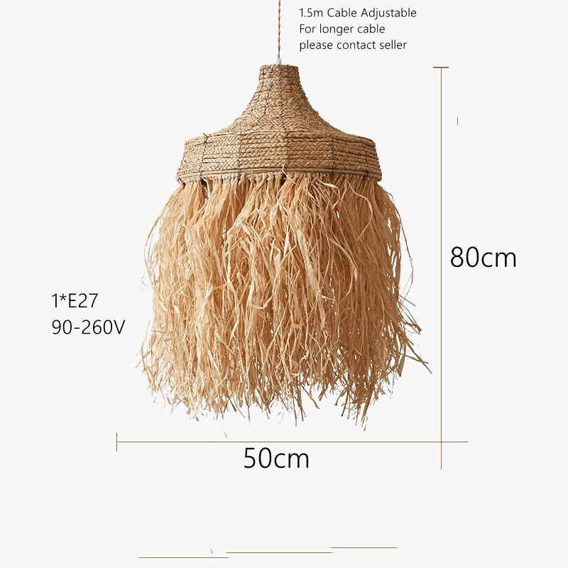 Nouveau Design tissé à la main Wabi Sabi rotin herbe thaïlande japonais Simple naturel australie maison populaire lampes suspendues lumières | Marco Lucetti