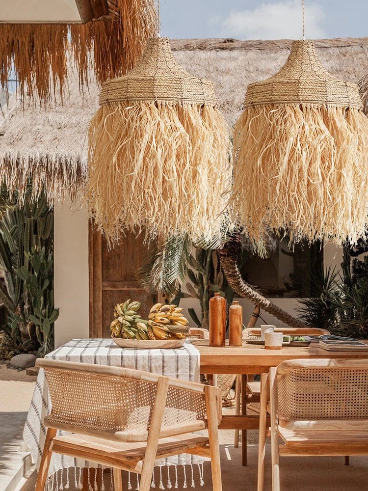 Nouveau Design tissé à la main Wabi Sabi rotin herbe thaïlande japonais Simple naturel australie maison populaire lampes suspendues lumières | Marco Lucetti