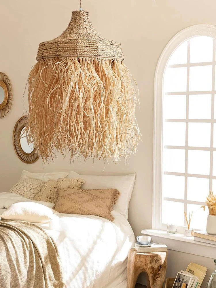 Nouveau Design tissé à la main Wabi Sabi rotin herbe thaïlande japonais Simple naturel australie maison populaire lampes suspendues lumières | Marco Lucetti
