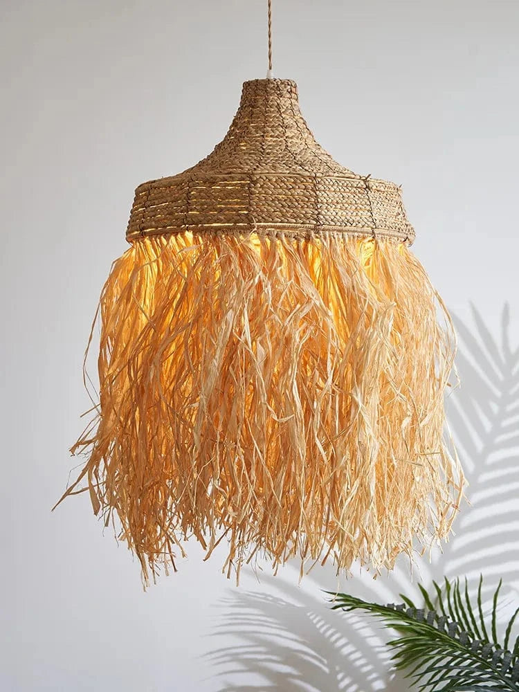 Nouveau Design tissé à la main Wabi Sabi rotin herbe thaïlande japonais Simple naturel australie maison populaire lampes suspendues lumières | Marco Lucetti
