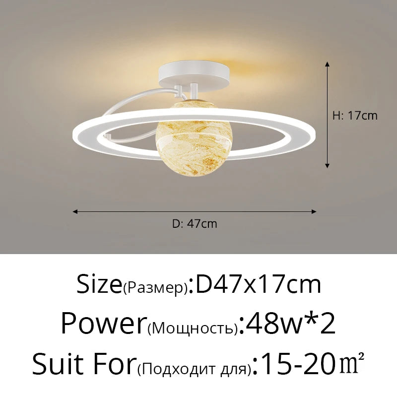 Plafonnier nordique moderne à LED de luxe "Étoile Ciel"