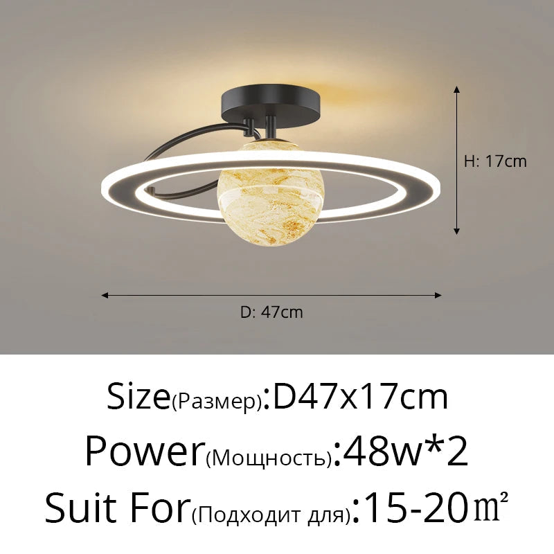 Plafonnier nordique moderne à LED de luxe "Étoile Ciel"