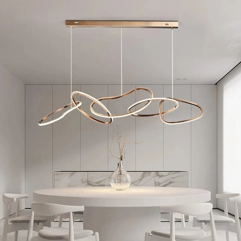 Nouveau Lustre Nordique Luxe Créatif en Acier Inoxydable Galvanisé pour Restaurant Moderne | Marco Lucetti