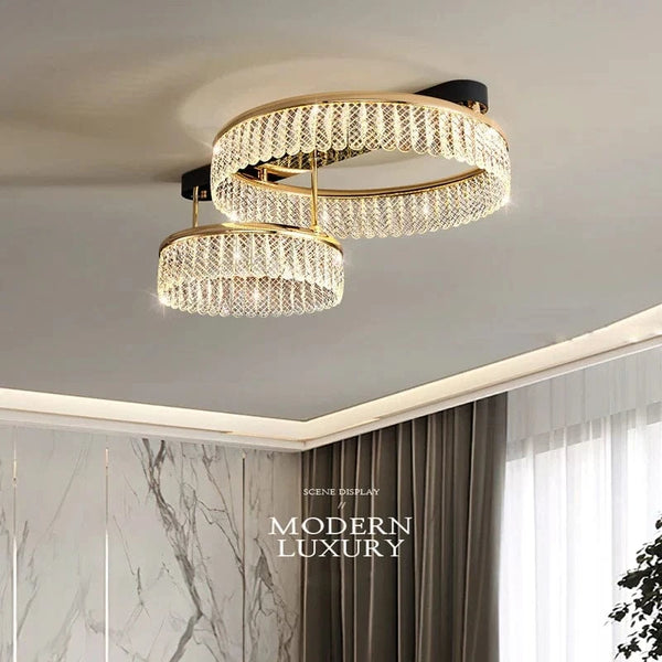 Nouveau lustre rond LED de luxe pour la décoration intérieure | Marco Lucetti