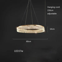 Nouveau lustre rond LED de luxe pour la décoration intérieure | Marco Lucetti 60 cm / warm light