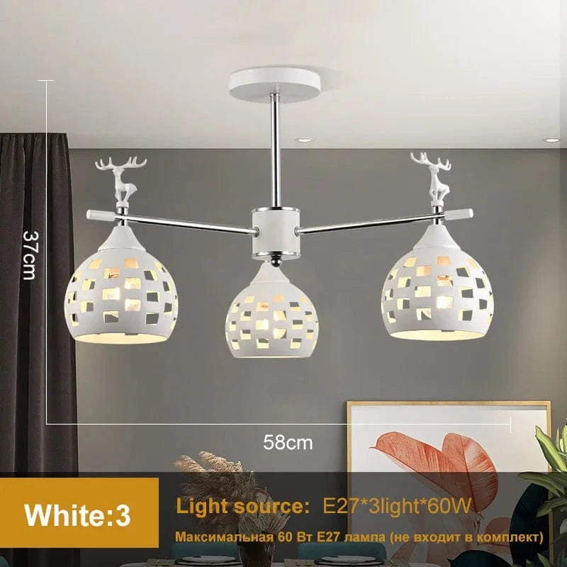 Nouveau Lustre Scandinave pour Chambre et Salon, Suspension  | Marco Lucetti 3 pendentifs blancs / Chine