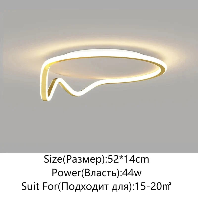 Nouveau plafond moderne à LEDs pour illuminer votre intérieur | Marco Lucetti B Or 52cm / 3 couleurs sans télécommande