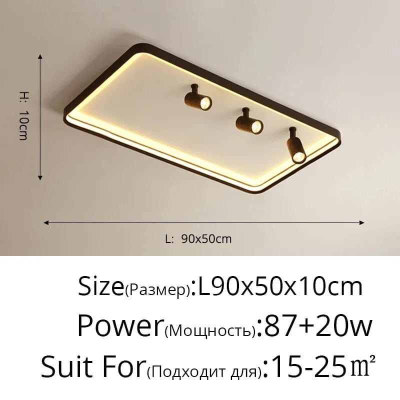 Nouveau Plafond Moderne à LED Monté en Surface - Illuminateur de Spaces
